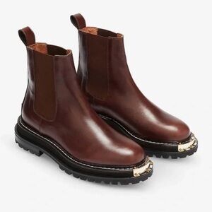 Sandro Brown Ankle Boots with Black Sole